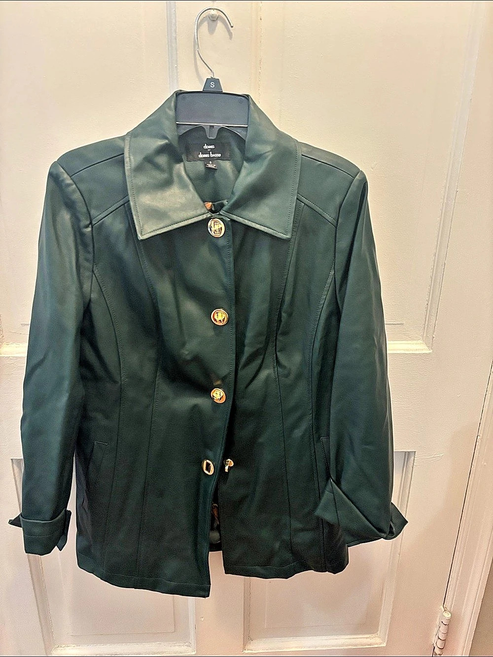 Women's Forest Green Faux Leather Jacket